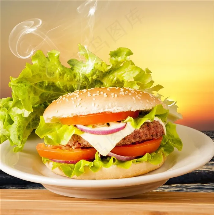 蔬菜汉堡包海报图片