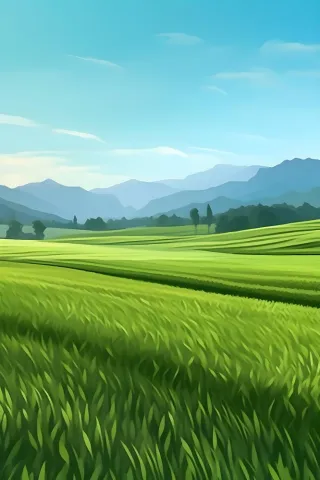 春天清新草地田园背景