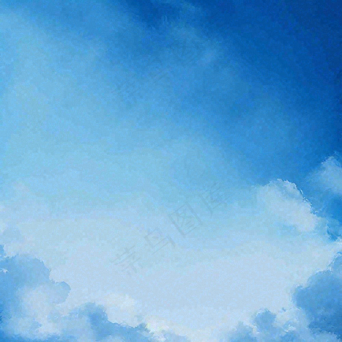 蓝天白云清新自然天空摄影图