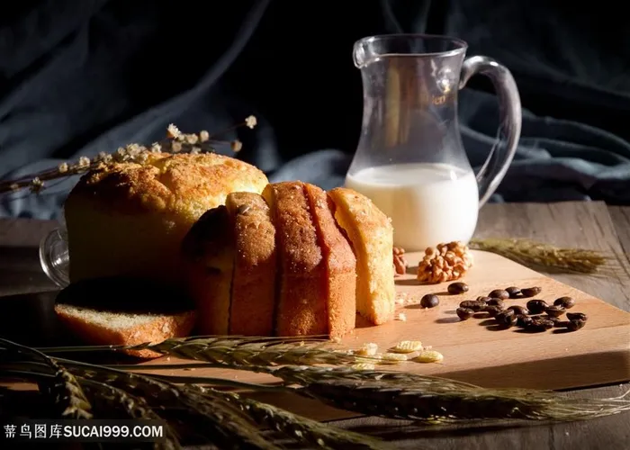 牛奶面包营养早餐图片素材