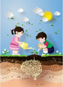 C4d插画 浮雕插画 卡通插画 背景插画