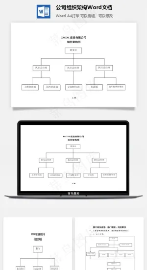 公司组织架构Word文档预览图