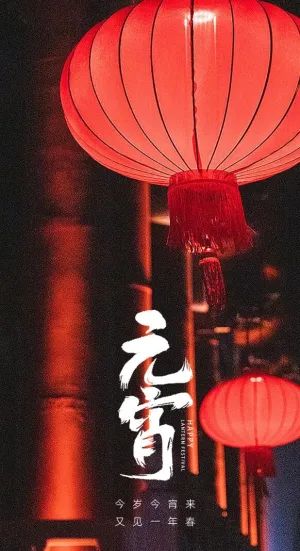 春节除夕新年元宵灯笼海报