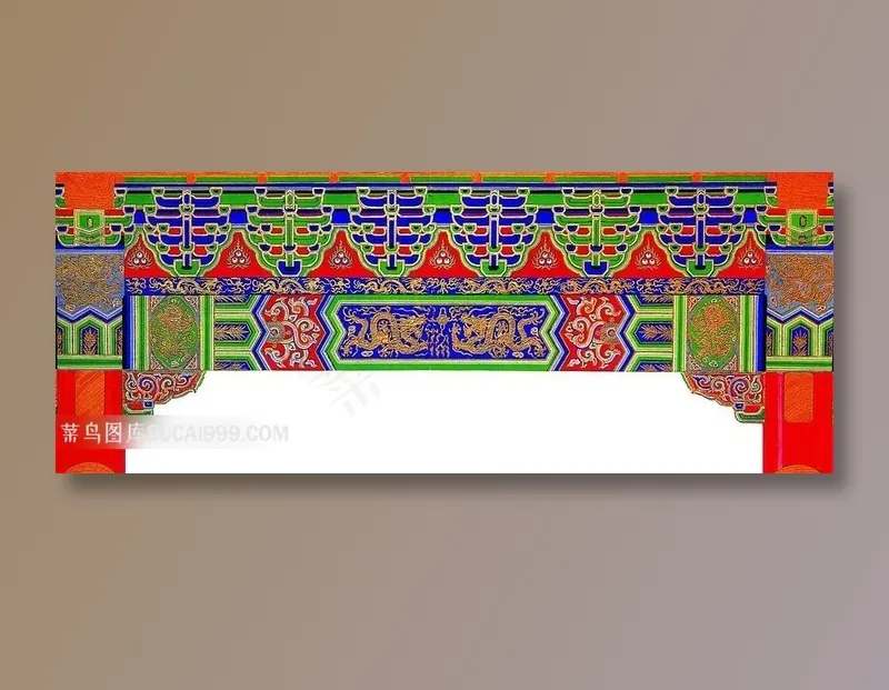 中国传统建筑房梁古典吉祥龙纹图案纹饰