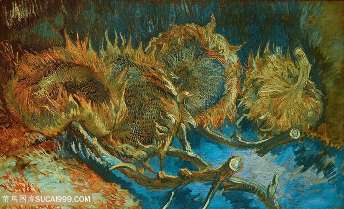 梵高枯萎的向日葵油画图片