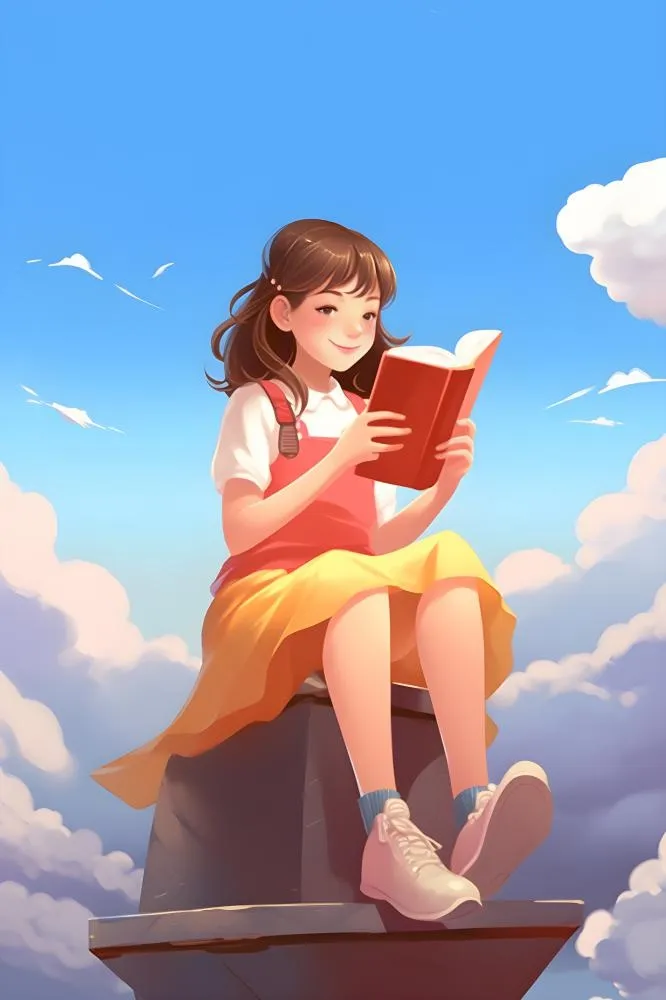 学习书籍天空云朵儿童背景