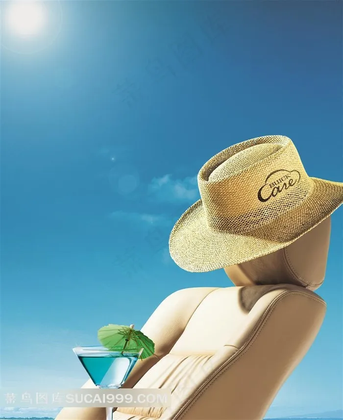 创意广告图片-戴着帽子的沙发