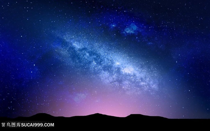 梦幻星空背景风景图片 菜鸟图库