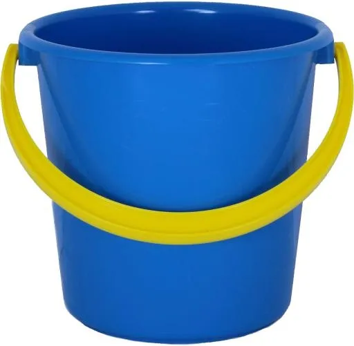 蓝色塑料桶 PNG免抠