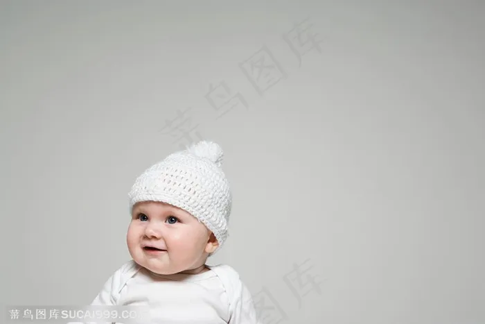 创意搞怪广告素材 带着帽子可爱的外国婴儿