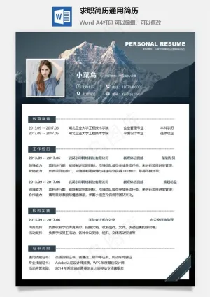 求职简历通用简历预览图