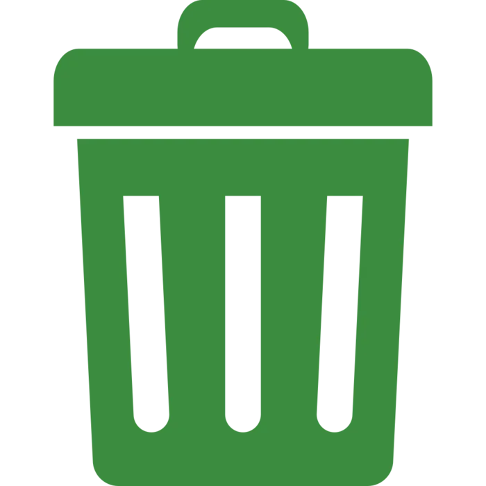 绿色垃圾桶简笔画图标