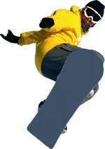 男子跳上滑雪板 PNG 图像免抠