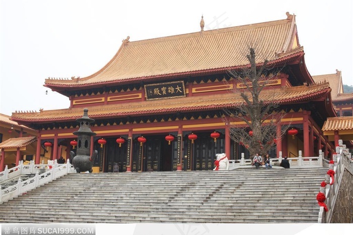 寺院风光大雄宝殿侧面