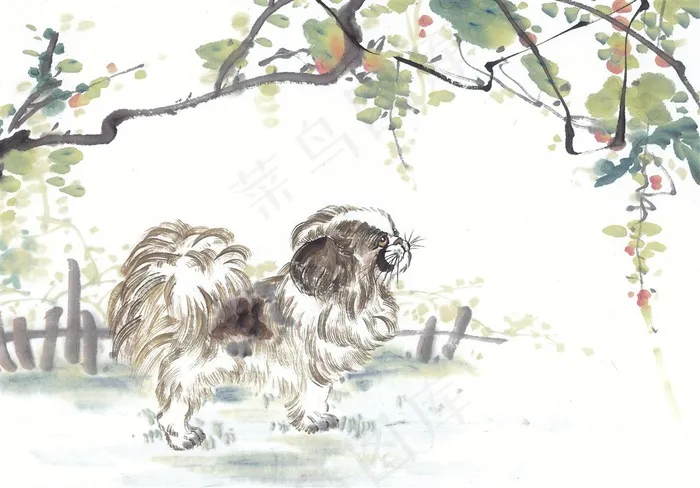 生肖动物中国画jpg素材