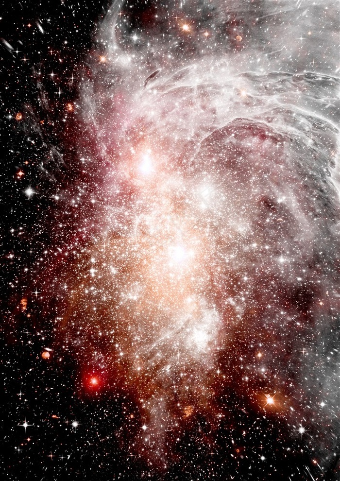 白色宇宙星云背景素材高清图片