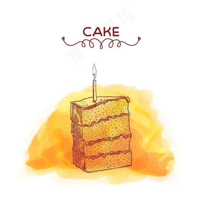 可爱的美味卡通生日蛋糕