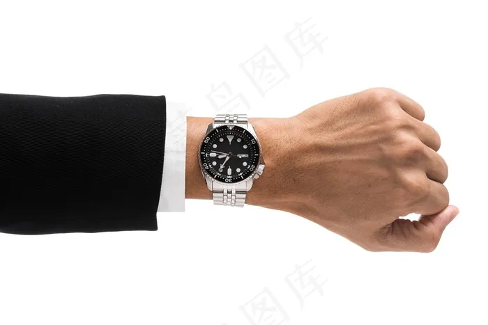 一只戴着手表的手高清图片