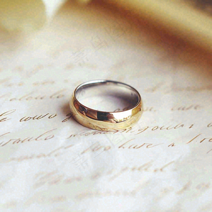 爱情婚礼婚姻戒指珠宝配饰，浪漫情人节摄影图