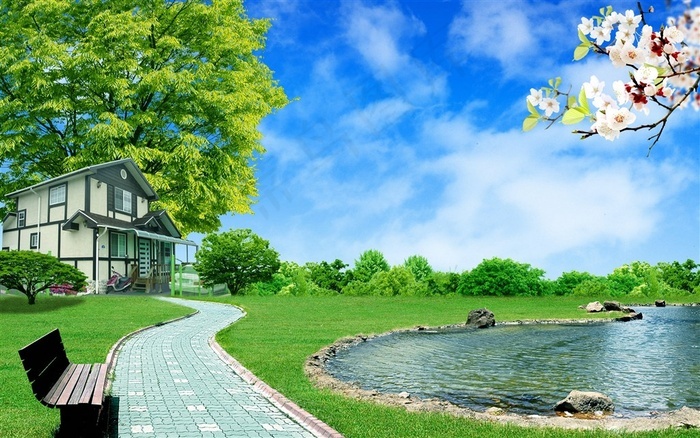 自然风景背景图 菜鸟图库