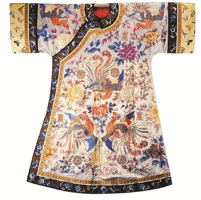 清朝皇家女子服装凤凰花纹图案图片