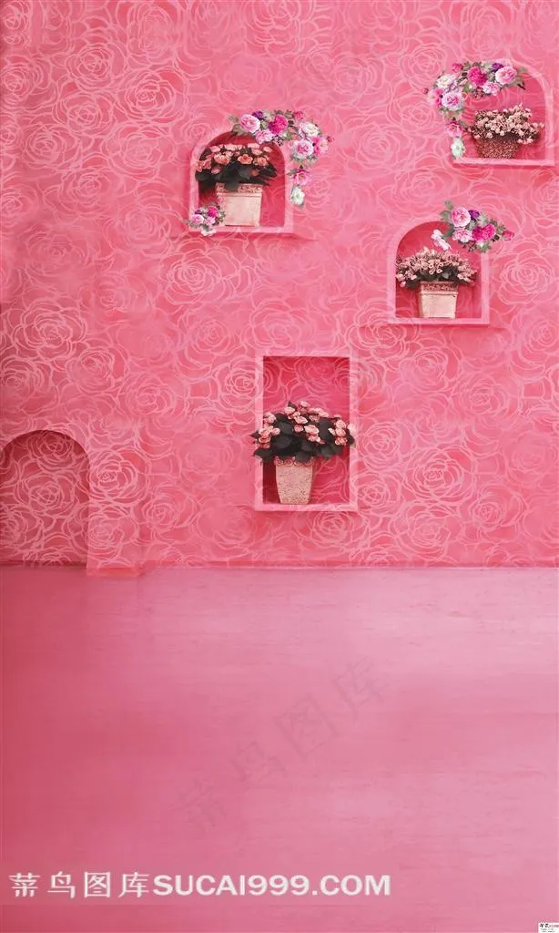 粉色浪漫婚纱影楼背景