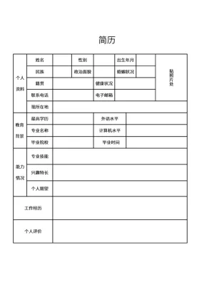 个人求职应聘简历预览图