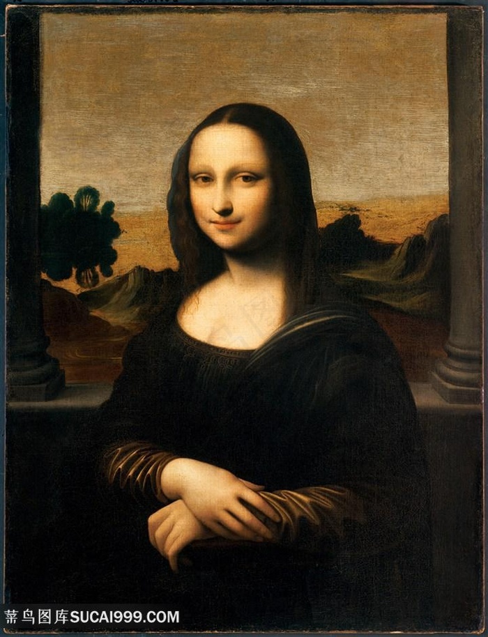 达芬奇油画蒙娜丽莎肖像装饰画