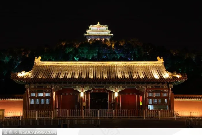 北京印象-古老建筑的夜景