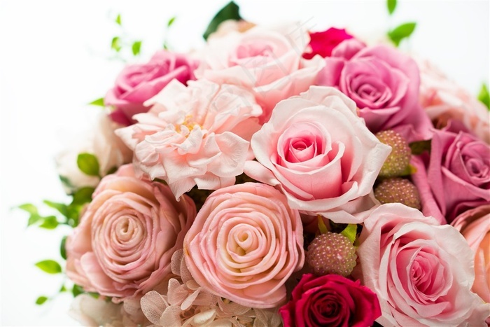 清新唯美的玫瑰花束高清图片