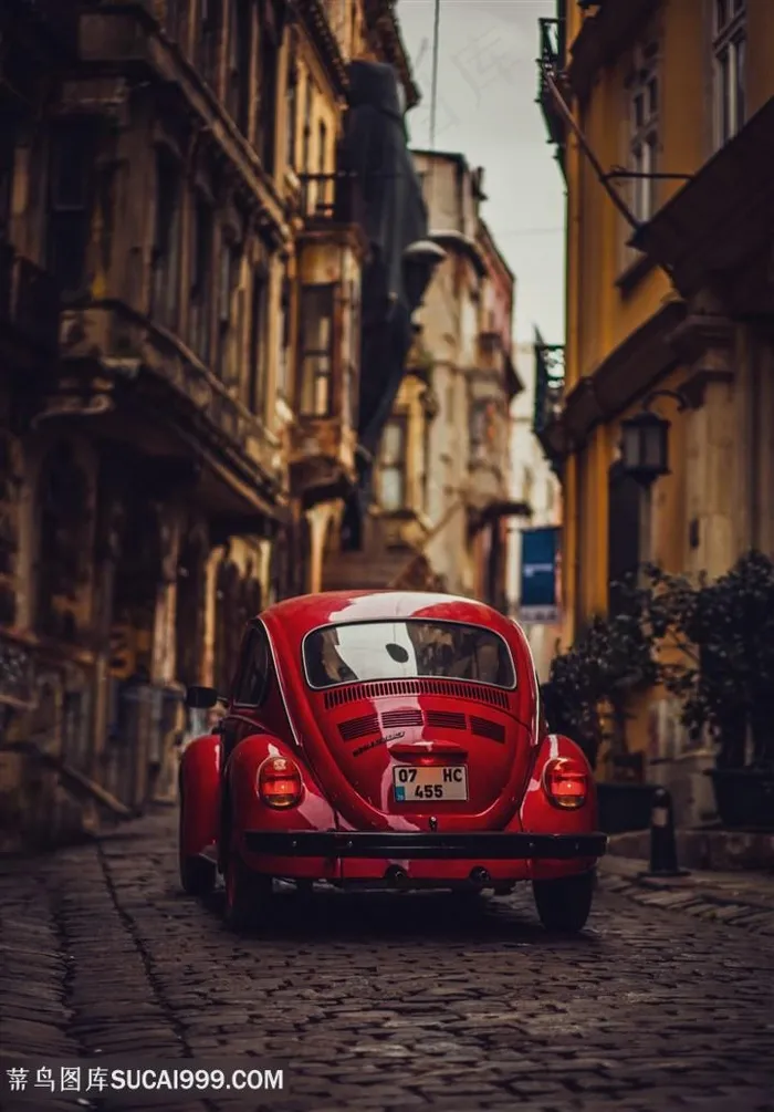红色SMART可爱小汽车图片