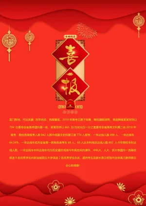 喜报战报海报贺喜光荣榜金榜题名预览图