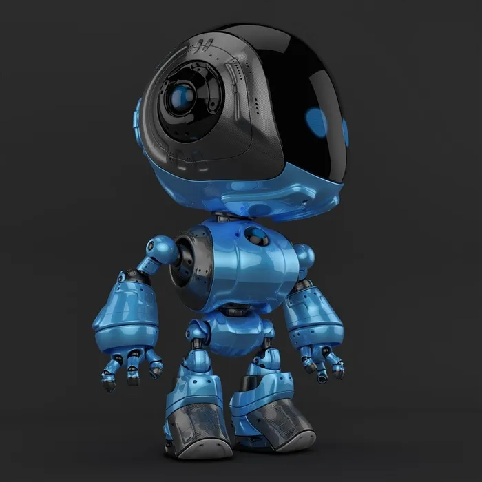 蓝色小型机器人