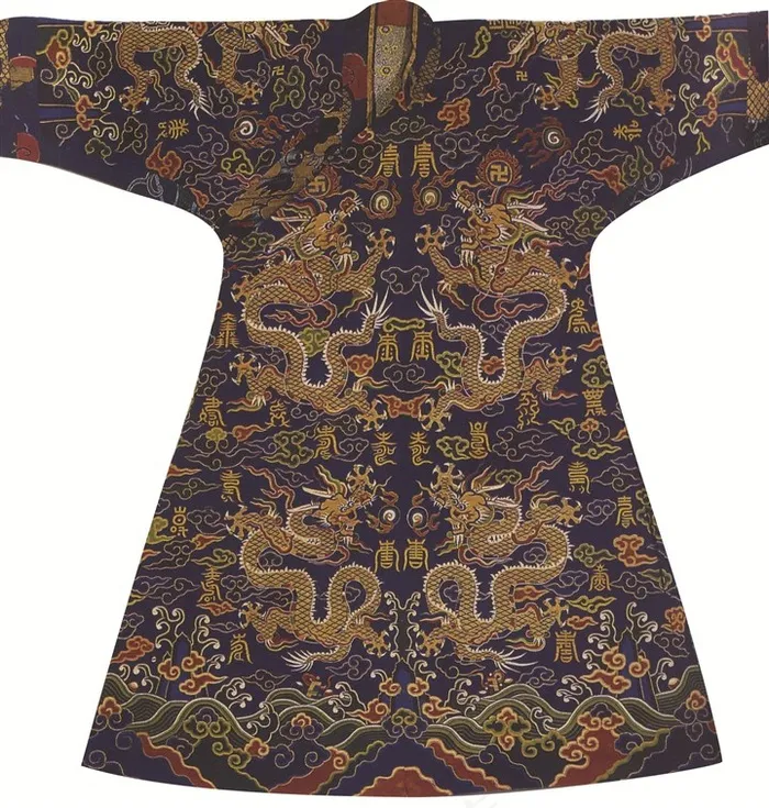 服装样式和花纹图案清朝龙袍图片素材