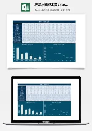 81.产品材料成本表excel表格模板预览图