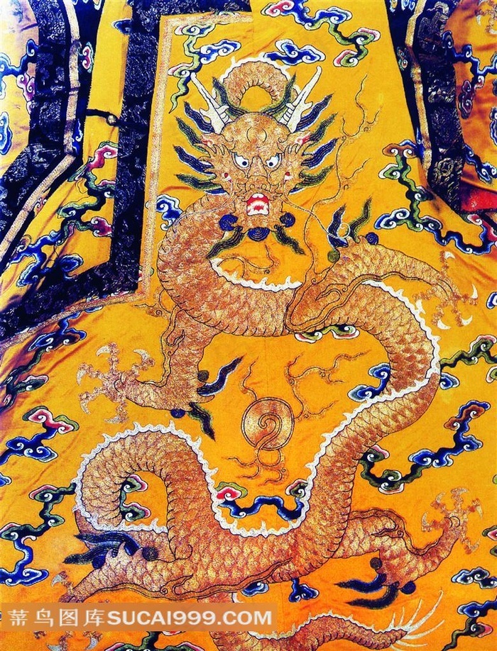 清朝皇帝服饰龙纹刺绣