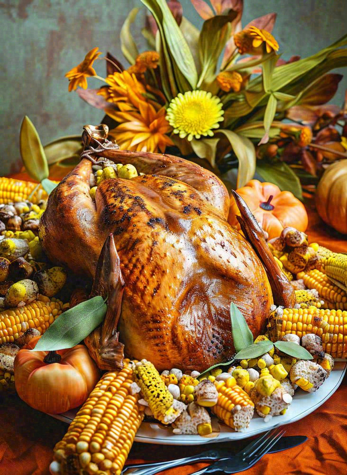 西餐美食烤鸡烧鸡，圣诞节摄影图