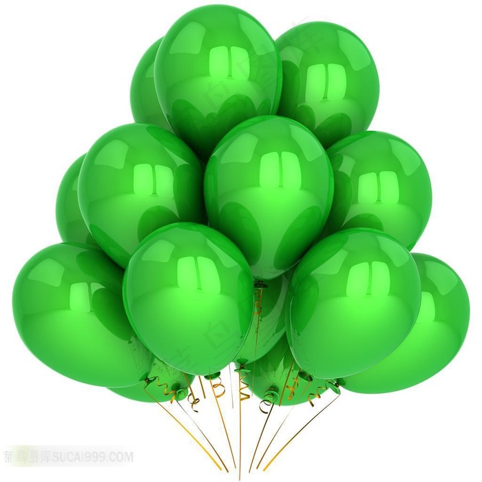 单个绿色气球图片图片