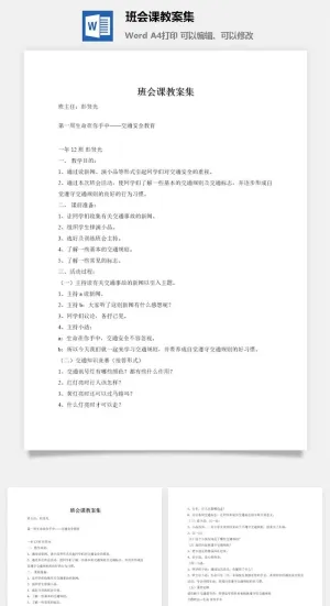 班会课教案集预览图