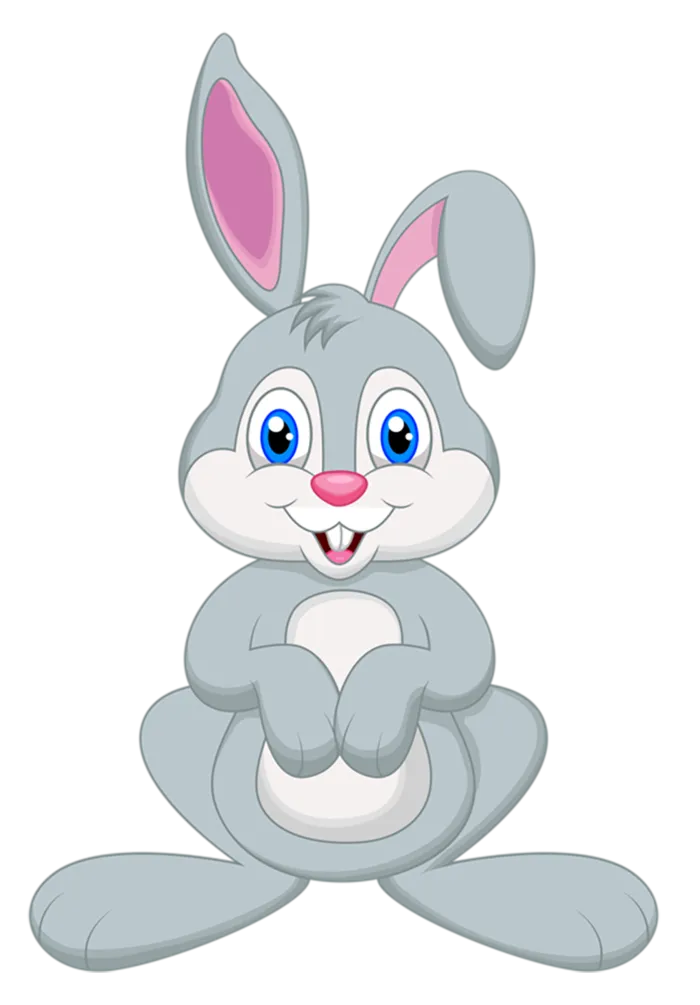 灰兔子卡通兔年