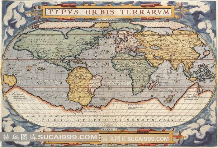 雅皓素材-高清古世界地图图片