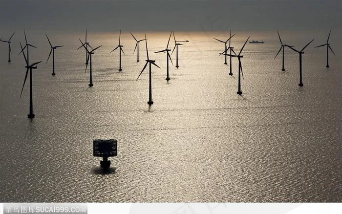 低碳环保素材--海上风车风力发电