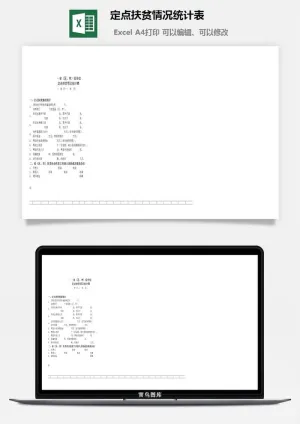 定点扶贫情况统计表excel模板预览图
