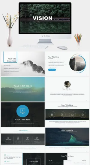 森系 清新 工作总结 PPT模板预览图