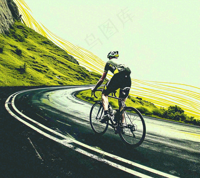 骑自行车登山车热血体育运动，山地自行车比赛户外极限摄影图