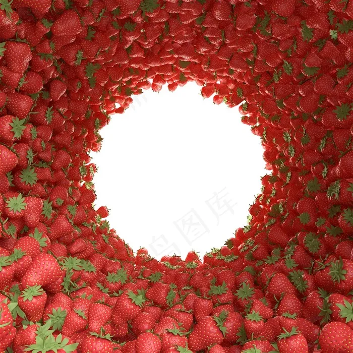 红色草莓隧道高清图片