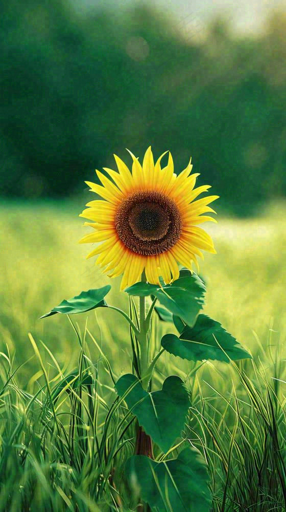 阳光下向日葵特写夏至夏天摄影图