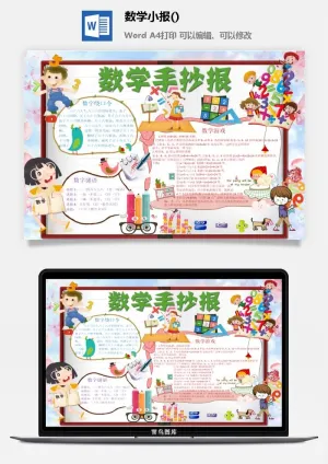 数学绕口令手抄报预览图