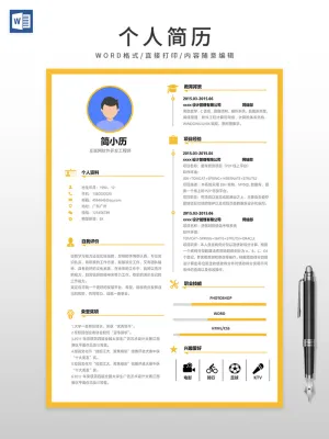 简约风软件开发工程师简历预览图