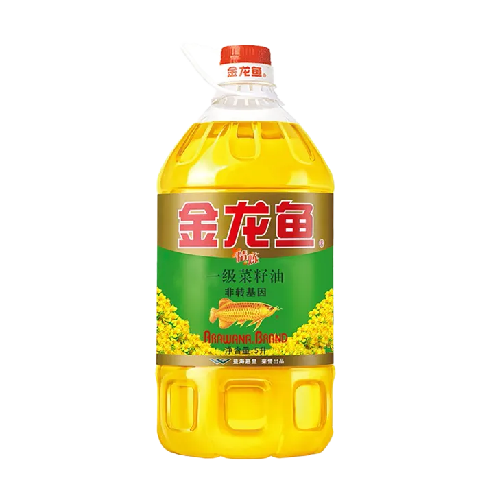 金龙鱼菜籽油5升超市商品白底图免抠实物摄影png格式图片透明底